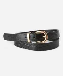 Ceinture embossée motif animalier