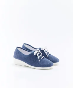 Chaussons à lacets en toile