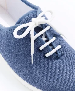 Chaussons à lacets en toile
