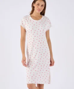 Chemise de nuit en maille pointelle