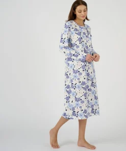 Chemise de nuit maille côtelée, intérieur légèrement gratté