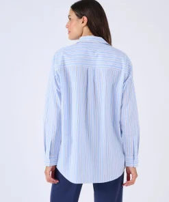 Chemise rayée en popeline