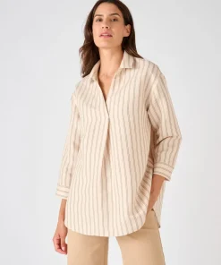 Chemisier mélange lin et viscose