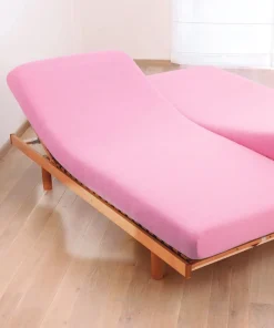 Drap-housse jersey pur coton peigné tête et pieds relevables double couchage
