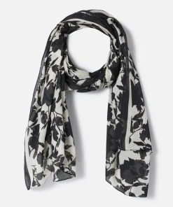 Foulard imprimé végétal contrasté
