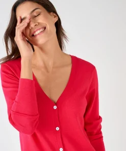 Gilet boutonné manches longues