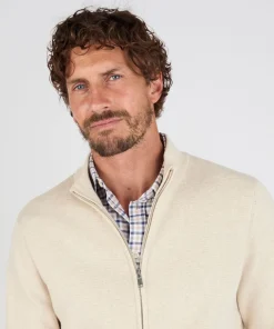 Gilet chiné zippé col montant