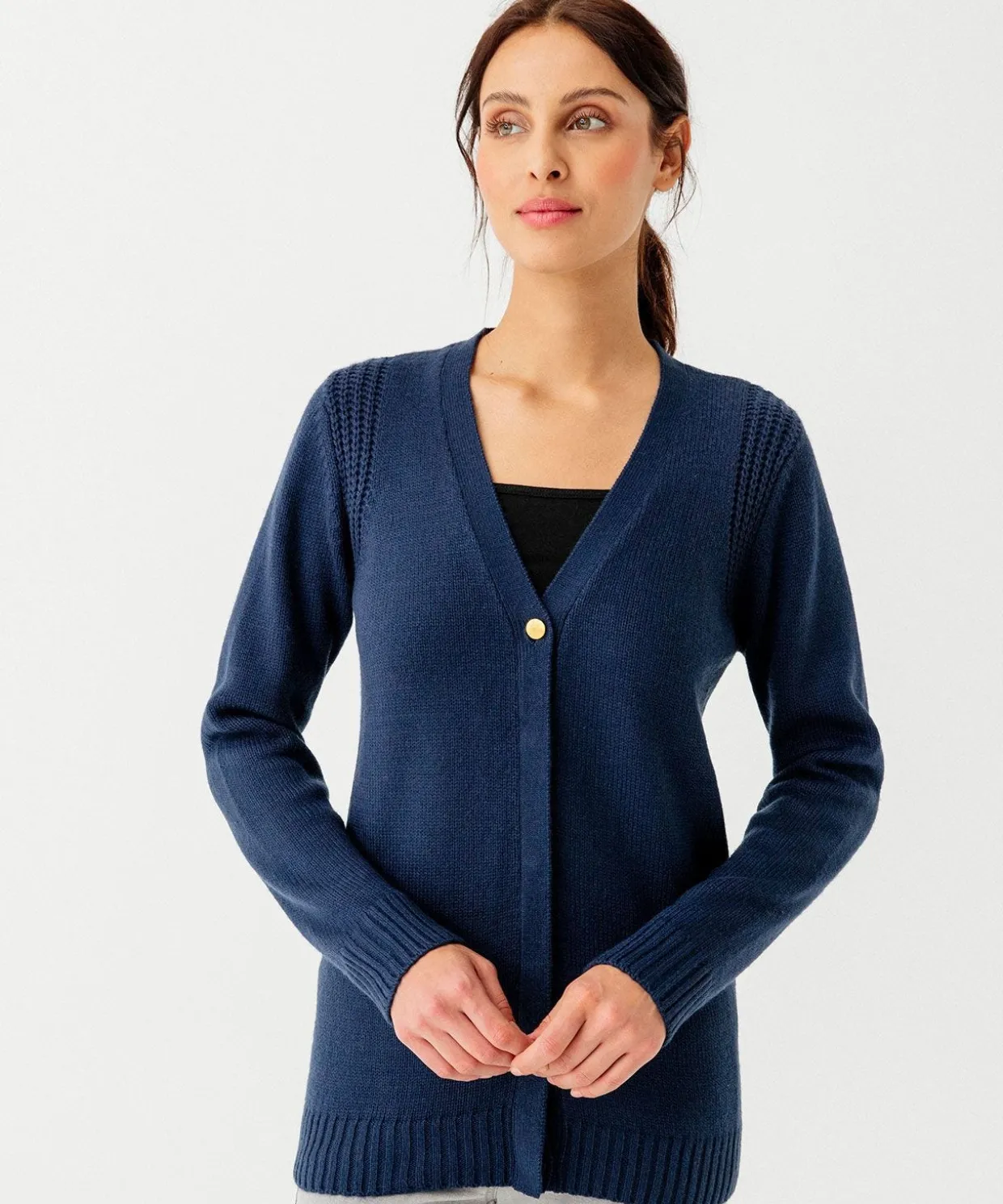 Gilet uni boutonné