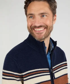 Gilet zippé col montant 50% laine