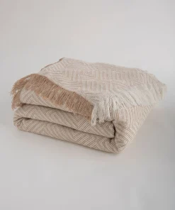 Jeté de lit, de fauteuil ou de fauteuil motif géométrique