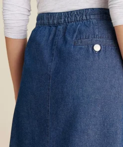 Jupe ample boutonnée