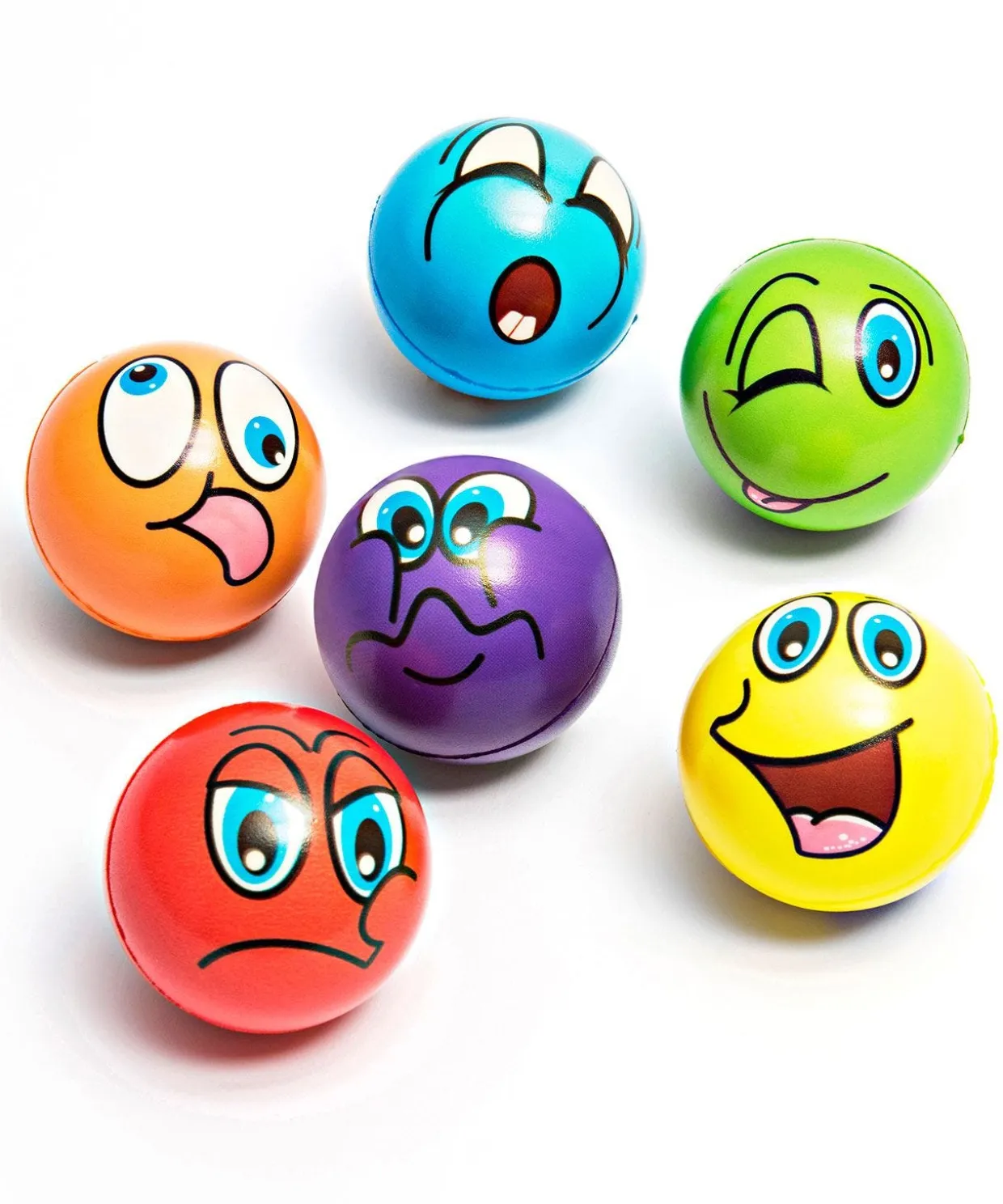 Lot de 6 balles anti-stress
