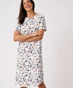Lot de 2 chemises de nuit jersey pur coton peigné