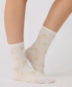 Lot de 2 paires de chaussettes brodées fil brillant