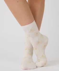 Lot de 2 paires de chaussettes brodées fil brillant