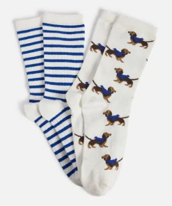 Lot de 2 paires de chaussettes fantaisie