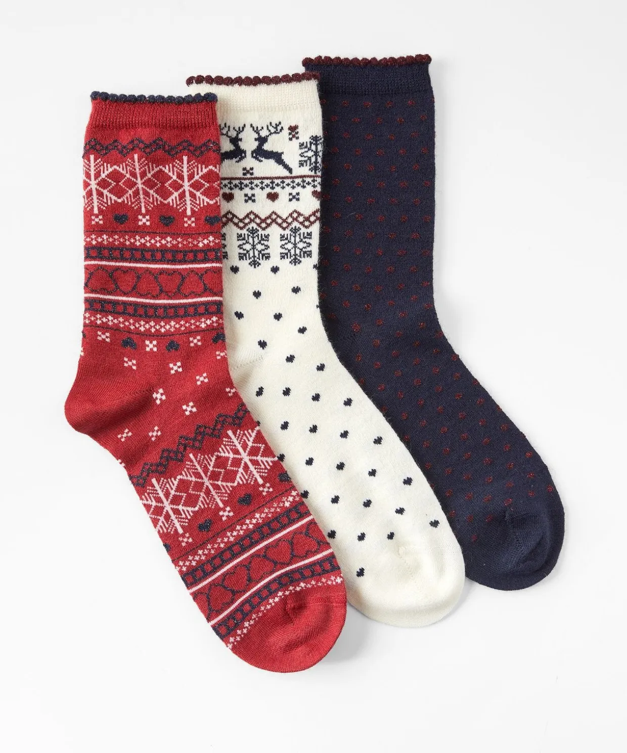 Lot de 3 paires de chaussettes maille fantaisie chaude Thermolactyl