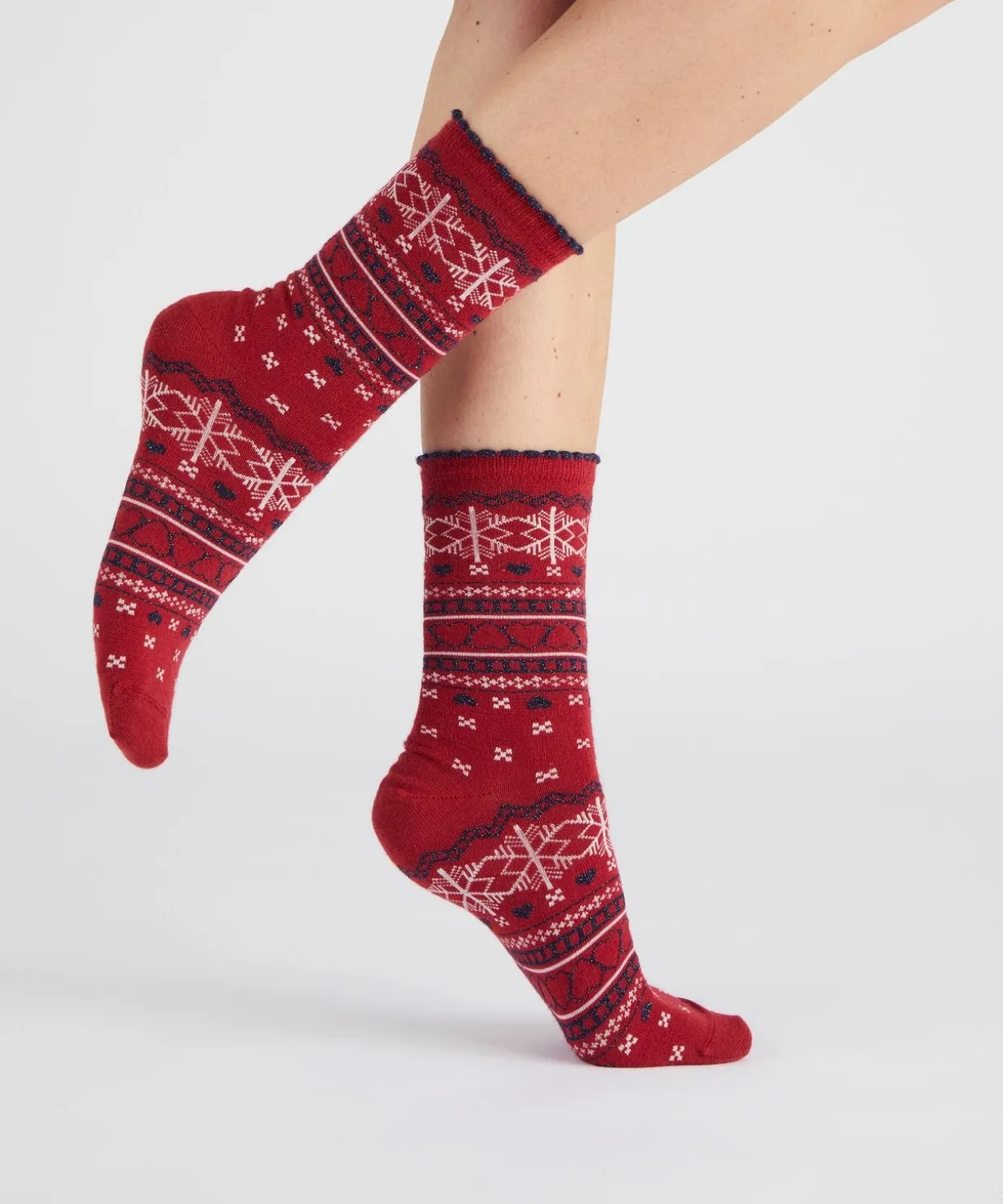Lot de 3 paires de chaussettes maille fantaisie chaude Thermolactyl