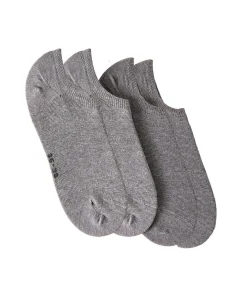 Lot de 2 paires de socquettes mixtes invisibles
