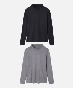 Lot de 2 t-shirt col montant