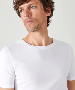 Lot de 2 T-shirts col rond, manches courtes, Essential pur coton peigné