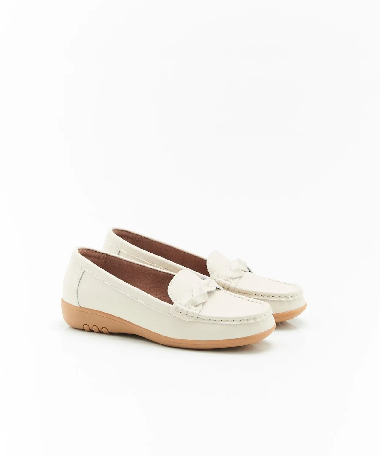 Mocassins Amortyl dessus croûte de cuir grainé