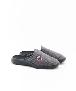 Mules en velours côtelé