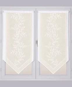 Paire de vitrages Guirlande de feuilles
