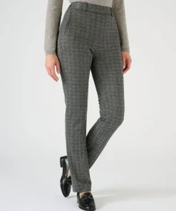 Pantalon enfilable en maille jacquard émerisée