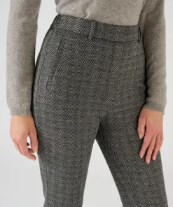 Pantalon enfilable en maille jacquard émerisée