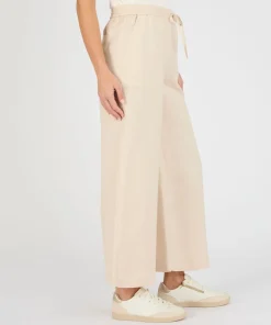 Pantalon large 7/8ème mélange lin