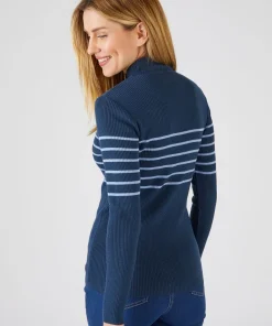 Pull-chaussette col montant 50% laine mérinos