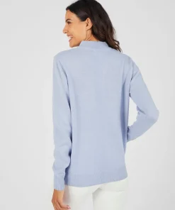 Pull col montant boutonné