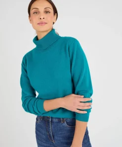 Pull col roulé en pur cachemire