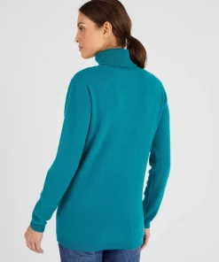 Pull col roulé en pur cachemire