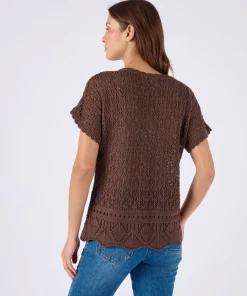 Pull en maille pointelle