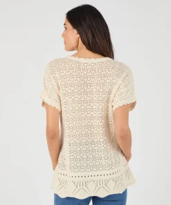 Pull en maille pointelle