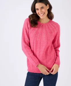 Pull maille ajourée et clous Thermolactyl