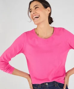Pull maille fine uni ou imprimé