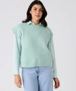 Pull sans manches toucher doux