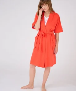 Robe de chambre forme kimono, maille bouclette