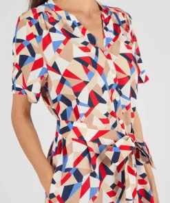 Robe imprimé graphique pure viscose