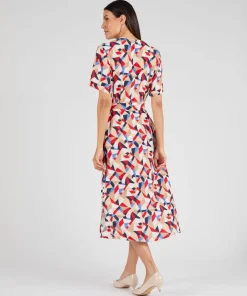 Robe imprimé graphique pure viscose