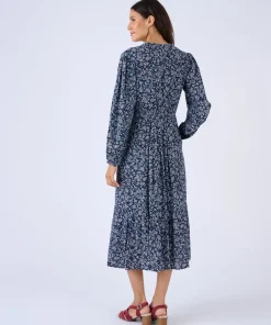 Robe longue pure viscose reliéfée