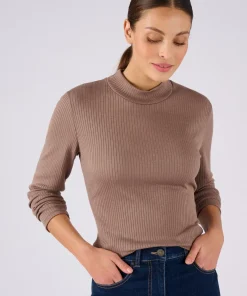 Sous pull col montant maille côtelée Thermolactyl et soie