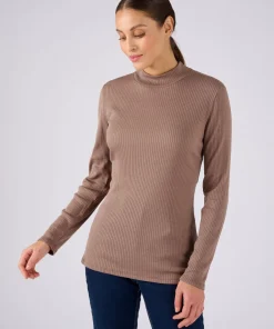Sous pull col montant maille côtelée Thermolactyl et soie