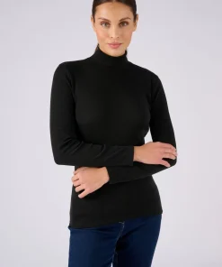 Sous-pull col montant Thermolactyl et soie en maille côtelée