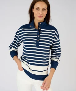 Sweat-shirt esprit marinière