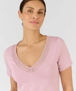 T-shirt Climatyl col dentelle