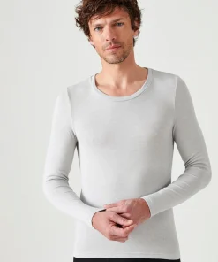 T-shirt col rond manches longues fine côte Thermolactyl Sensitive